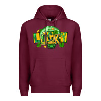 Burgundy St. Patrick's Day lucky Premium Hoodie - FaDigitalArtStudio