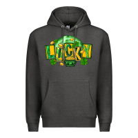 Charcoal Heather St. Patrick's Day lucky Premium Hoodie - FaDigitalArtStudio