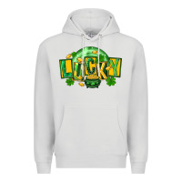 Dove Grey St. Patrick's Day lucky Premium Hoodie - FaDigitalArtStudio