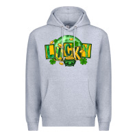 Heather Grey St. Patrick's Day lucky Premium Hoodie - FaDigitalArtStudio