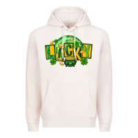 Pale Pink St. Patrick's Day lucky Premium Hoodie - FaDigitalArtStudio