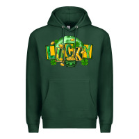 Sports Green St. Patrick's Day lucky Premium Hoodie - FaDigitalArtStudio