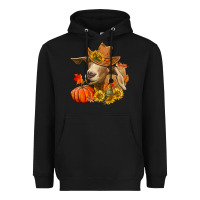 Black fall goat Heavyweight Hoodie - LillyAllenDesigns