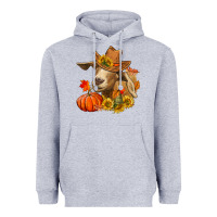 Heather Grey fall goat Heavyweight Hoodie - LillyAllenDesigns