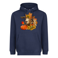 Navy fall goat Heavyweight Hoodie - LillyAllenDesigns