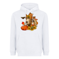 White fall goat Heavyweight Hoodie - LillyAllenDesigns