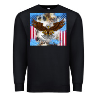 Black America Eagle Premium Sweatshirt - CowhideDigitalArt