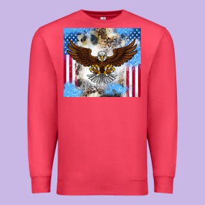 America Eagle Premium Sweatshirt Designed By Cowhidedigitalart