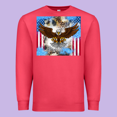 America Eagle Premium Sweatshirt Designed By Cowhidedigitalart