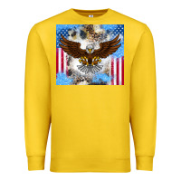 Lemon America Eagle Premium Sweatshirt - CowhideDigitalArt