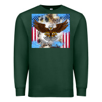 Sports Green America Eagle Premium Sweatshirt - CowhideDigitalArt