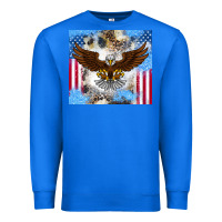 True Royal America Eagle Premium Sweatshirt - CowhideDigitalArt