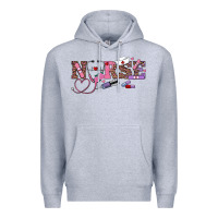 Heather Grey valentine's day nurse Premium Hoodie - RanaPortraitStore
