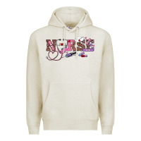 Oatmeal Heather valentine's day nurse Premium Hoodie - RanaPortraitStore
