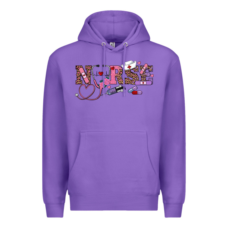 Valentine's Day Nurse Premium Hoodie by RanaPortraitStore | Teevron