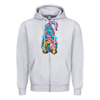 Heather Grey Easter Gnome Zipper Hoodie - BundleAndBundleShop