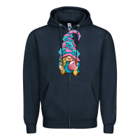 Navy Easter Gnome Zipper Hoodie - BundleAndBundleShop