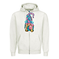 Oatmeal Heather Easter Gnome Zipper Hoodie - BundleAndBundleShop
