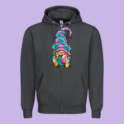 Easter Gnome Zipper Hoodie Designed By Bundleandbundleshop