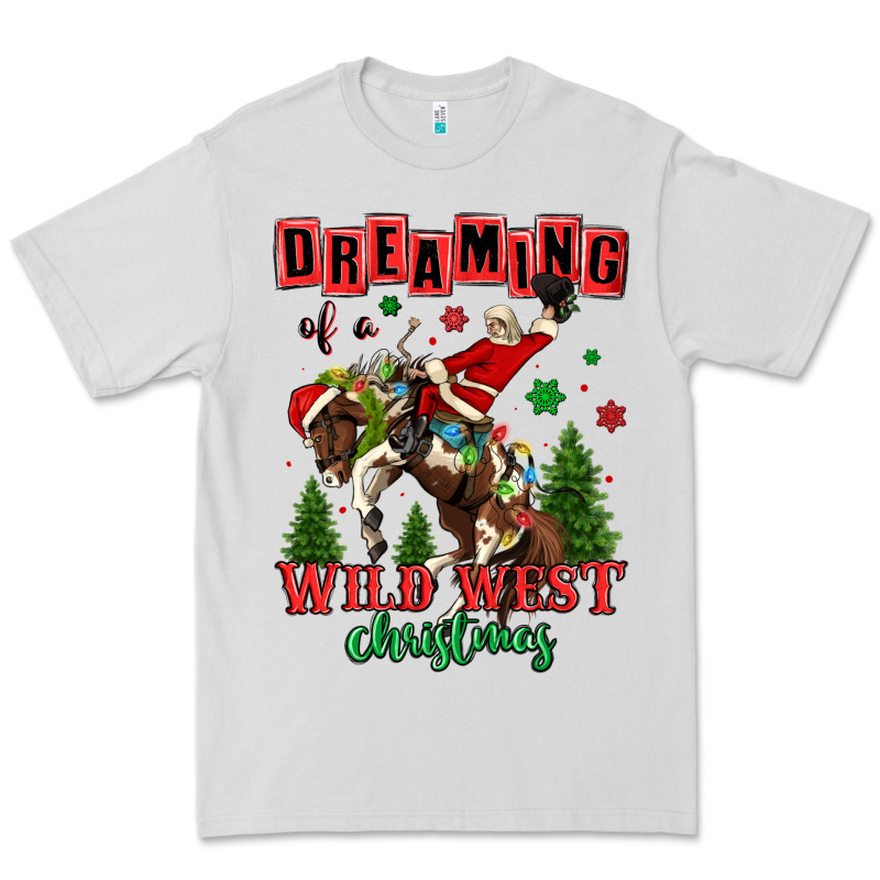 Dreaming Of A Wild West Christmas Cowboy Santa Premium Tee by MaliasSmallBusiness | Teevron