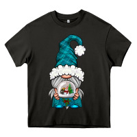 Asphalt winter gnome with snow globe Heavy Core Tee - NancyCooperArtShop