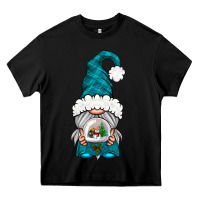 Black winter gnome with snow globe Heavy Core Tee - NancyCooperArtShop