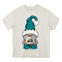 Cream winter gnome with snow globe Heavy Core Tee - NancyCooperArtShop