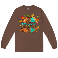 Chestnut Blessed pumpkin Long Sleeve Tee - NancyCooperArtShop