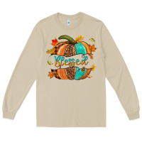 Mushroom Blessed pumpkin Long Sleeve Tee - NancyCooperArtShop