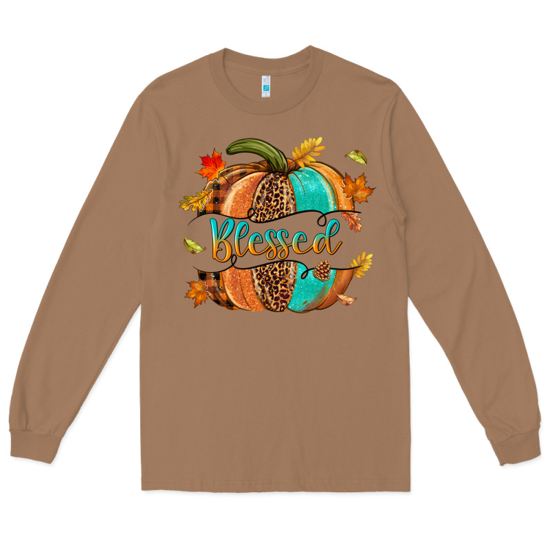 Blessed Pumpkin Long Sleeve Tee by NancyCooperArtShop | Teevron