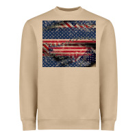Mushroom American flag stitches Heavyweight Sweatshirt - CowGirlArtShop