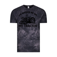 Cloud Black I D Rather Be On My Tractor Vintage Tee - Bettercallsaul
