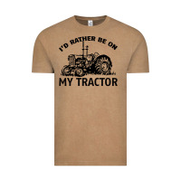 Vintage Coffee I D Rather Be On My Tractor Vintage Tee - Bettercallsaul