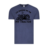 Vintage Denim I D Rather Be On My Tractor Vintage Tee - Bettercallsaul