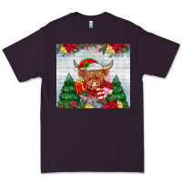 Plum christmas cow Premium Tee - MaliasSmallBusiness