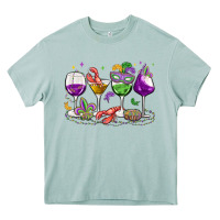 Arona mardi gras wine glasses Heavy Core Tee - MaliasSmallBusiness