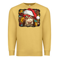 Antique Gold Christmas Cow Premium Sweatshirt - LillyAllenDesigns