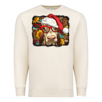 Sandshell Christmas Cow Premium Sweatshirt - LillyAllenDesigns