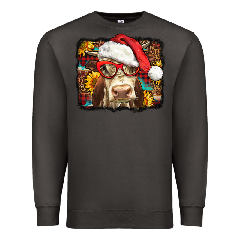 Christmas Cow Premium Sweatshirt by LillyAllenDesigns | Teevron