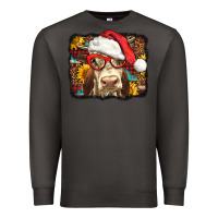 Smoke Christmas Cow Premium Sweatshirt - LillyAllenDesigns
