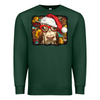 Sports Green Christmas Cow Premium Sweatshirt - LillyAllenDesigns
