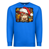 True Royal Christmas Cow Premium Sweatshirt - LillyAllenDesigns