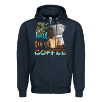 Navy coffee cups but first coffee bbs Zipper Hoodie - BundleAndBundleShop