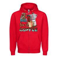 Red coffee cups but first coffee bbs Zipper Hoodie - BundleAndBundleShop