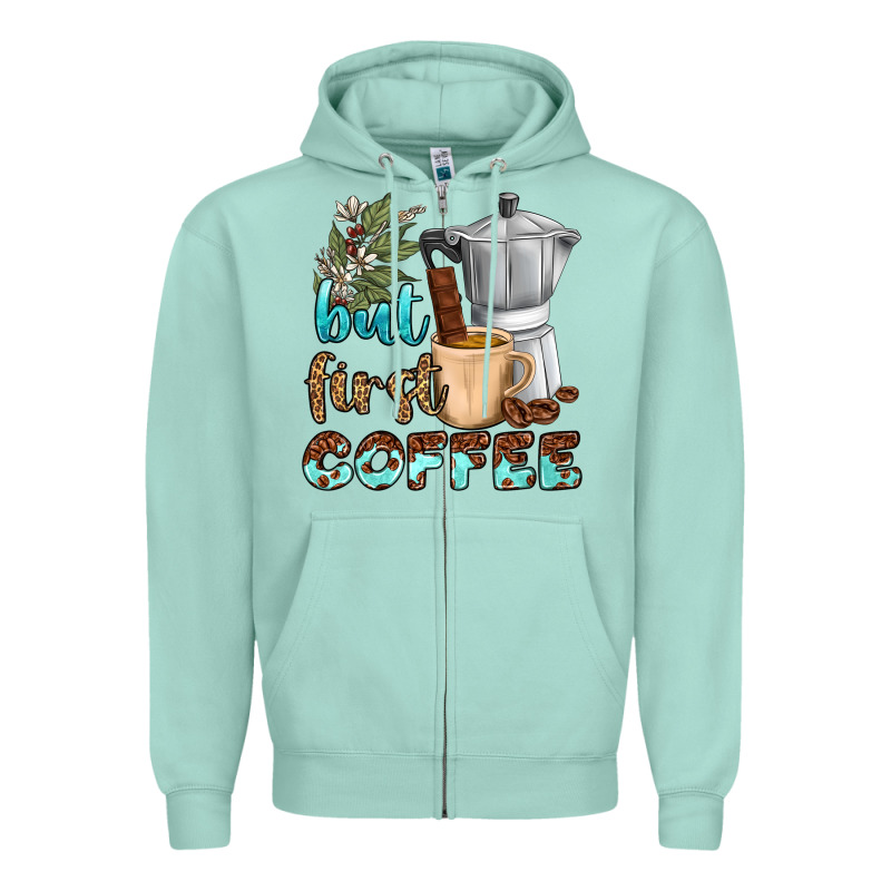 Coffee Cups But First Coffee Bbs Zipper Hoodie by BundleAndBundleShop | Teevron