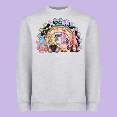 Easter Day Rainbow Gnomes Heavyweight Sweatshirt Designed By Cowgirlartshop