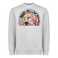 Heather Grey Easter Day rainbow gnomes Heavyweight Sweatshirt - CowGirlArtShop