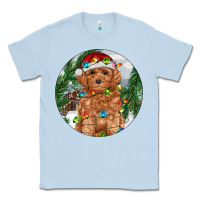 Dusty Blue Toy Poodle And Farm Classic Tee - RanaPortraitStore