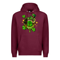 Burgundy St. Patrick's Day lip Premium Hoodie - FaDigitalArtStudio