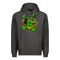 Charcoal Heather St. Patrick's Day lip Premium Hoodie - FaDigitalArtStudio